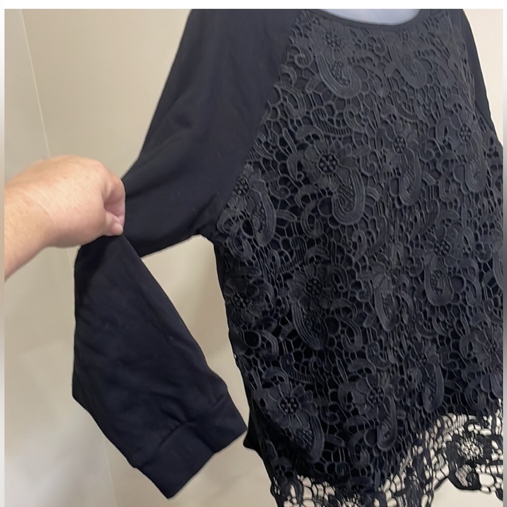 Adrianna Papell Elegant Black Lace Women's Top XXL - Picture 4 of 16